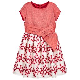 ValMax-Girls Embroidered Red Dress | Childrensalon Outlet