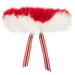 ValMax-Girls Red Fur Collar | Childrensalon Outlet
