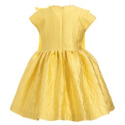 ValMax-Girls Yellow Silk Blend Dress | Childrensalon Outlet