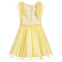 ValMax-Yellow Silk Chiffon Dress  | Childrensalon Outlet