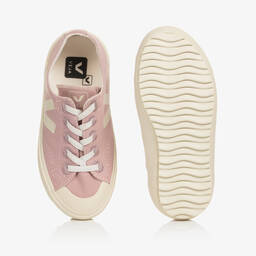 VEJA-Кремово-розовые парусиновые кроссовки | Childrensalon Outlet