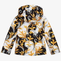 Versace-Лыжный пуховик с принтом-акантом | Childrensalon Outlet