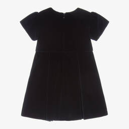 Versace-Baby Girls Navy Blue Velvet Dress | Childrensalon Outlet