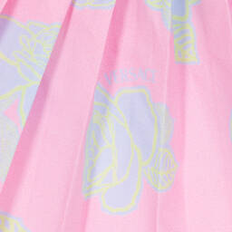 Versace-Baby Girls Pink Rose Pleated Skirt | Childrensalon Outlet