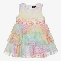 Versace-Baby Girls Rainbow Silk Dress | Childrensalon Outlet