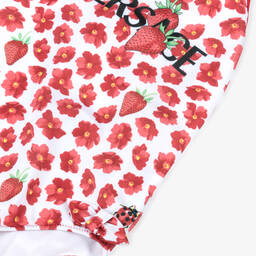 Versace-Baby Girls Red Floral Strawberry Swimsuit | Childrensalon Outlet