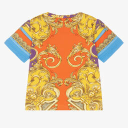 Versace-Barocco Goddess Print T-Shirt | Childrensalon Outlet