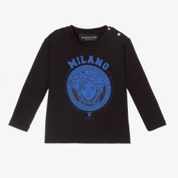 balanced name edge Versace - Black & Blue Medusa Top | Childrensalon Outlet