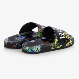 Versace-شبشب سلايدرز مطاط لون أسود | Childrensalon Outlet