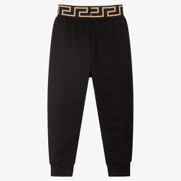 Versace-جوغرز قطن جيرسي لون أسود | Childrensalon Outlet
