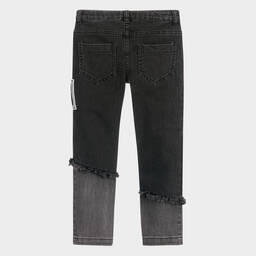 Versace-Black Denim Logo Jeans | Childrensalon Outlet