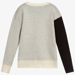 Versace-Black & Ivory Medusa Sweater | Childrensalon Outlet