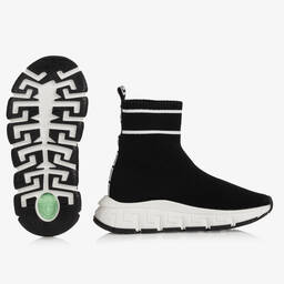 Versace-Black Trigreca Sock Trainers | Childrensalon Outlet