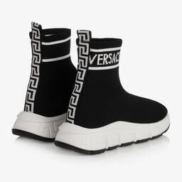 Versace-Black Trigreca Sock Trainers | Childrensalon Outlet