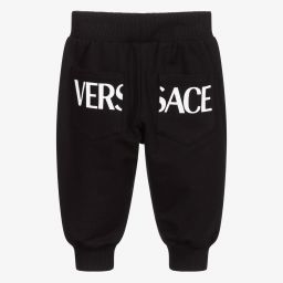 Versace-جوغرز أطفال ولادي قطن جيرسي لون أسود وأبيض | Childrensalon Outlet