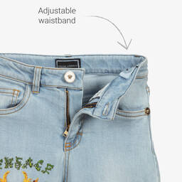 Versace-Blue Denim Logo Jeans | Childrensalon Outlet