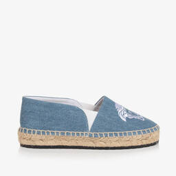Versace-Blue Denim Medusa Espadrilles | Childrensalon Outlet