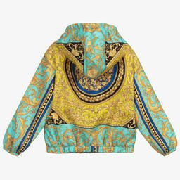 Versace-Blue & Gold Barocco Jacket | Childrensalon Outlet