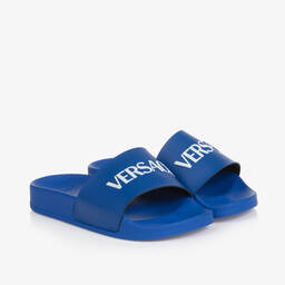 Versace-Blue Sliders | Childrensalon Outlet