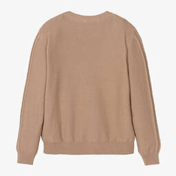 Versace-بلوفر قطن محبوك لون بيج للأولاد | Childrensalon Outlet