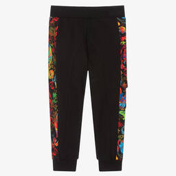 Versace-Черные джоггеры с принтом Barocco для мальчиков | Childrensalon Outlet