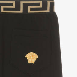 Versace-Черные хлопковые шорты Greca для мальчиков | Childrensalon Outlet