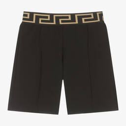 Versace-Черные хлопковые шорты Greca для мальчиков | Childrensalon Outlet