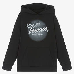 Versace-Черная хлопковая худи для мальчиков | Childrensalon Outlet