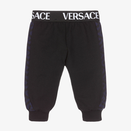 Versace-جوغرز أطفال ولادي قطن لون أسود | Childrensalon Outlet