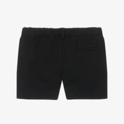 Versace-Шорты из черного трикотажа с золотой отделкой для мальчиков | Childrensalon Outlet