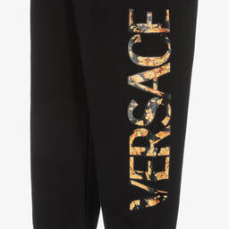 Versace-Черные джоггеры с принтом Greca | Childrensalon Outlet