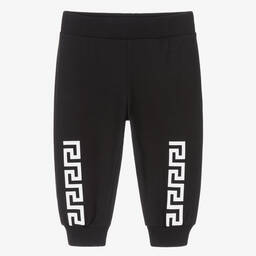 Versace-Черные джоггеры с логотипом Greca | Childrensalon Outlet