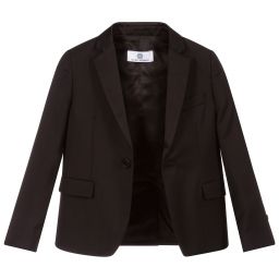 Versace-Boys Black Wool Tuxedo Suit | Childrensalon Outlet