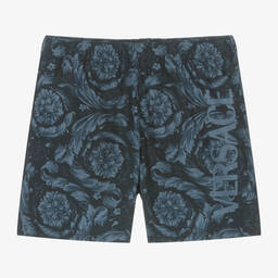 Versace-Синие плавки-шорты Barocco для мальчиков | Childrensalon Outlet