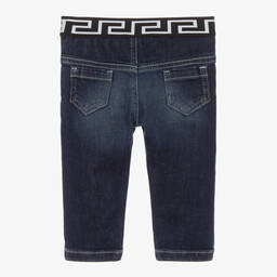 Versace-Boys Blue Denim Greca Jeans | Childrensalon Outlet