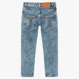 Versace-جينز قطن دنيم لون أزرق للأولاد | Childrensalon Outlet