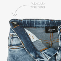 Versace-جينز قطن دنيم لون أزرق للأولاد | Childrensalon Outlet