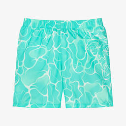 Versace-شورت سباحة لون أزرق وذهبي للأولاد | Childrensalon Outlet