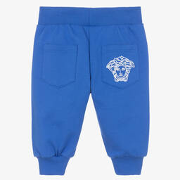 Versace-Boys Blue Greca Joggers | Childrensalon Outlet