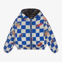 Versace-جاكيت كاروهات لون أزرق للأولاد | Childrensalon Outlet