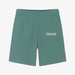 Versace-شورت جيرسي أخضر كاجوال للأولاد | Childrensalon Outlet