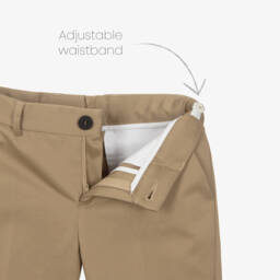 Versace-Boys Classic Beige Cotton Pants | Childrensalon Outlet