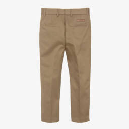 Versace-Boys Classic Beige Cotton Pants | Childrensalon Outlet