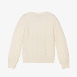 Versace-بلوفر صوف محبوك لون عاجي للأولاد | Childrensalon Outlet