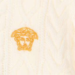 Versace-بلوفر صوف محبوك لون عاجي للأولاد | Childrensalon Outlet