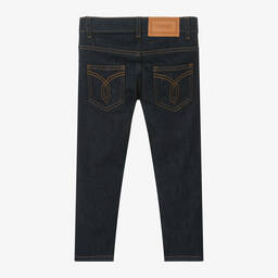 Versace-جينز قطن دنيم لون أزرق داكن للأولاد | Childrensalon Outlet