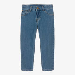 Versace-Boys Denim Medusa Embellished Jeans | Childrensalon Outlet