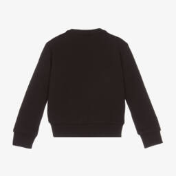 Versace-Черно-золотый свитшот из хлопка Barocco для мальчиков | Childrensalon Outlet