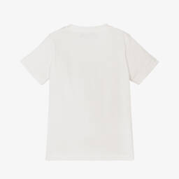 Versace-تيشيرت أبيض مزين بالذهب للأولاد | Childrensalon Outlet