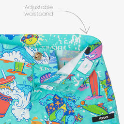 Versace-Бирюзовые хлопковые шорты | Childrensalon Outlet